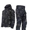 Winter Outdoor Men's Training Suit Tactical Camouflage Assault Plush Waterproof Adventure Skiing Jacket Travel Clothing Workwear