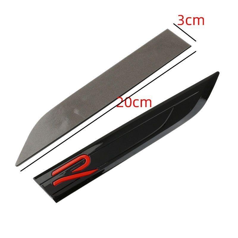 2 Stück Neues R Abzeichen Klinge Emblem für GOLF 7 8 GTI Magotan B8 Passat Auto Kotflügel Logo Aufkleber