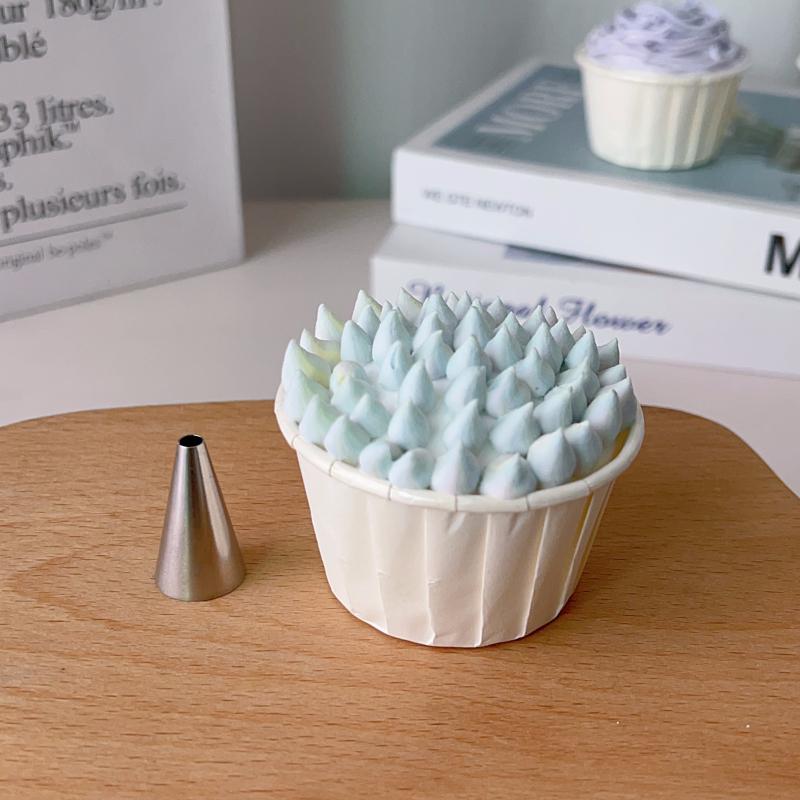1A 12mm Heart-Shaped Writing Piping Tip for Cream Puffs and Cakes, 304 Stainless Steel
