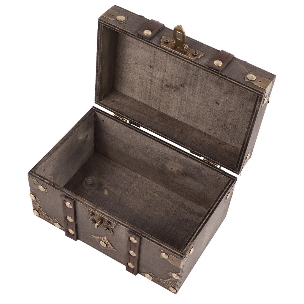 Jewelry Box for Women Girls Vintage Style Environmental Wooden Jewelry Box with Combination Lock