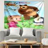Masha and The Bear Print Tapestry, Lightweight Wall Hanging, for Bedroom, Dorm, Living Room, Home Art Decor - Birthday Christmas Gift for Friends