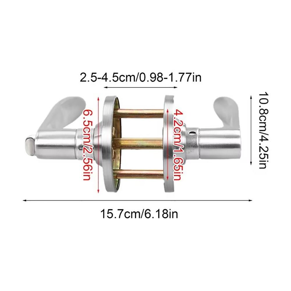 1Set Entry Sliding Door Handle Lock Aluminum Alloy Keyed Locks New Knob Lock