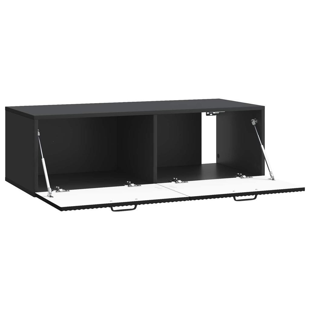 Wall Mounted TV Cabinet Black 98 x 41 x 30 cm Engineered Wood