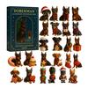Doberman Guardian Wonderland Advent Calendar 2025 24-Day Countdown Box Acrylic Mini Dog Themed Ornaments Holiday Decoration Gift for Dog Lovers