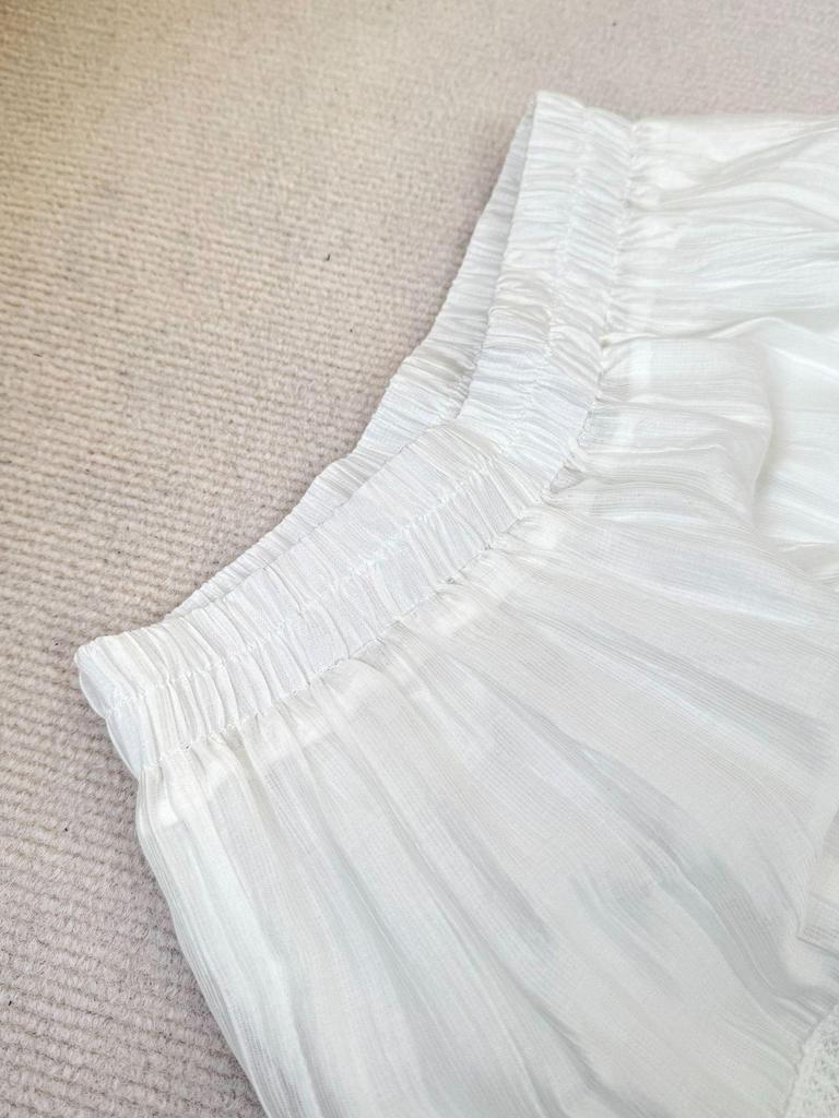 Koreanischer Stil A-Linien-Spitzenbesatz Midi-Rock 2026 - Hochtailliertes Schichtkuchen-Design