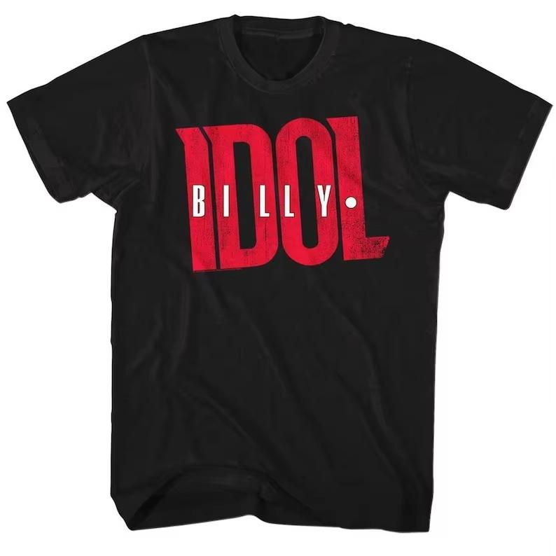 

Billy Idol Logo Black Adult T-Shirt Tee Holiday Casual Short Sleeve Tee Top Loose T-shirt All-purpose T-shirt for Women and Men 4XL