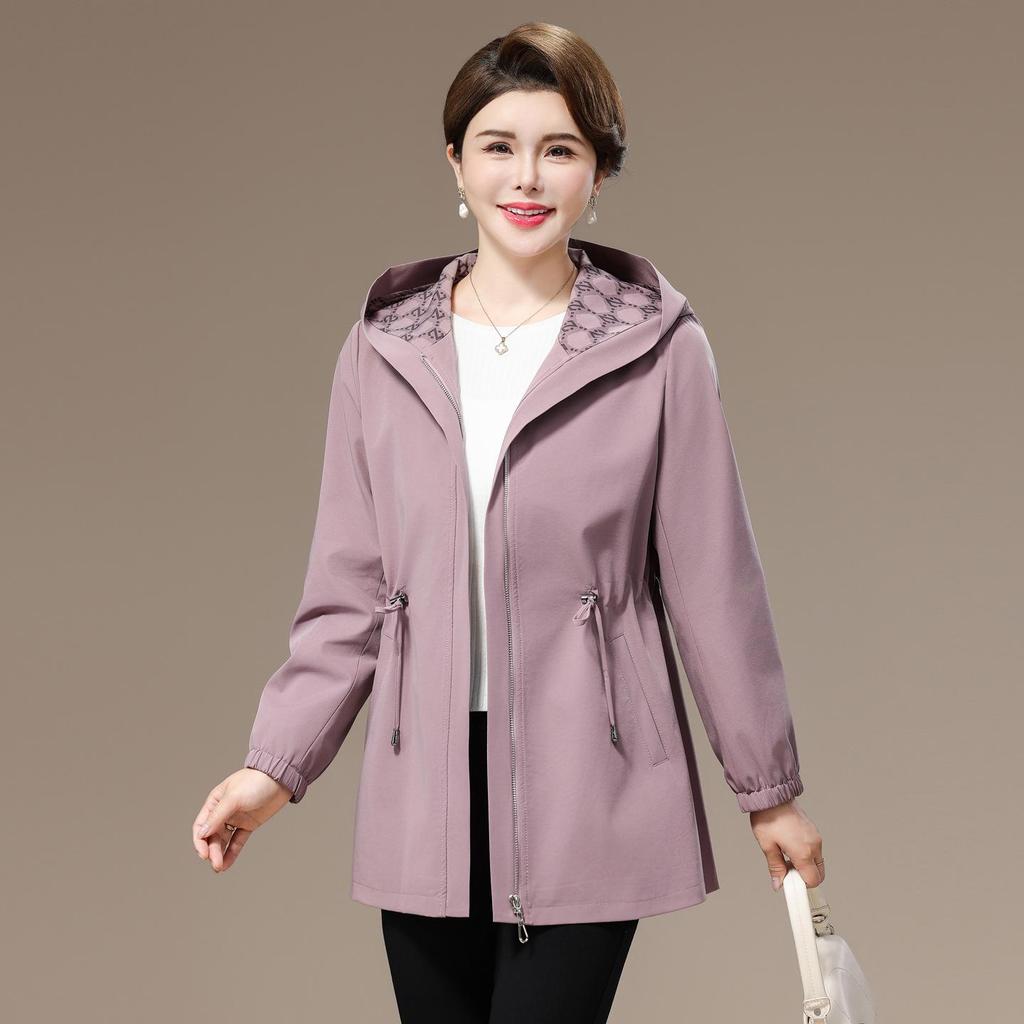 Spring & Autumn Fashion Trench Coat for Middle-Aged Women - Stylish, Loose Fit 2025 Edition