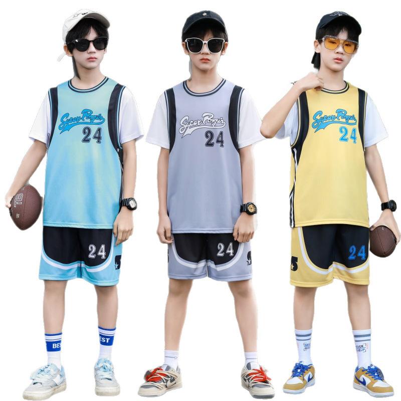 Kinder Basketball Anzug, Kindergarten Aufführungsanzug, Grundschule Trainingsanzug, Jungen und Mädchen Kurzarm Wettkampf Trikot