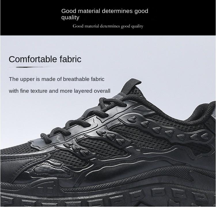 Herrenschuhe Frühling Atmungsaktive Mesh-Oberfläche Sportschuhe Herren Trend All Match Dicke Sohlen Rutschfest Freizeitschuhe Daddy Tide Schuhe