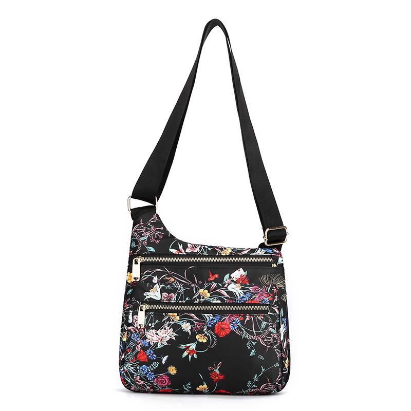 

Новая атмосферная сумка для мамы среднего возраста из ткани Оксфорд, женская сумка через плечо, большая вместимость, холщовая сумка, многослойная дорожная сумка на одно плечо 26X6X27CM