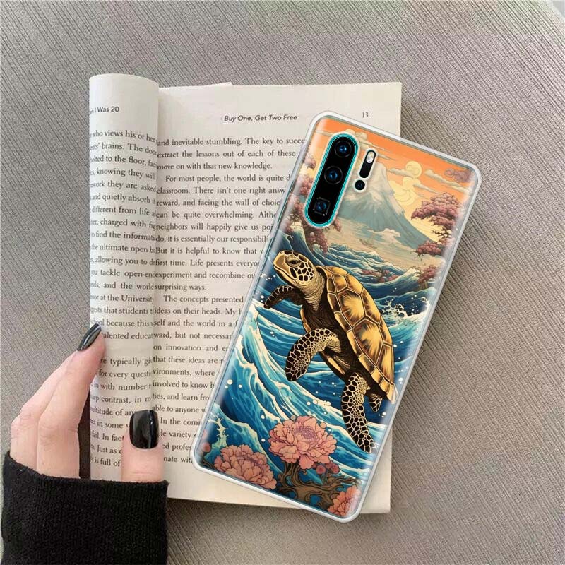 

Marine Organisms, Sea Turtles, And Animals Phone Case For Huawei P50 Pro P10 P20 P30 P40 Lite Cover Mate 40 30 20 10 Lite Capa S Huawei Mate 10 Lite