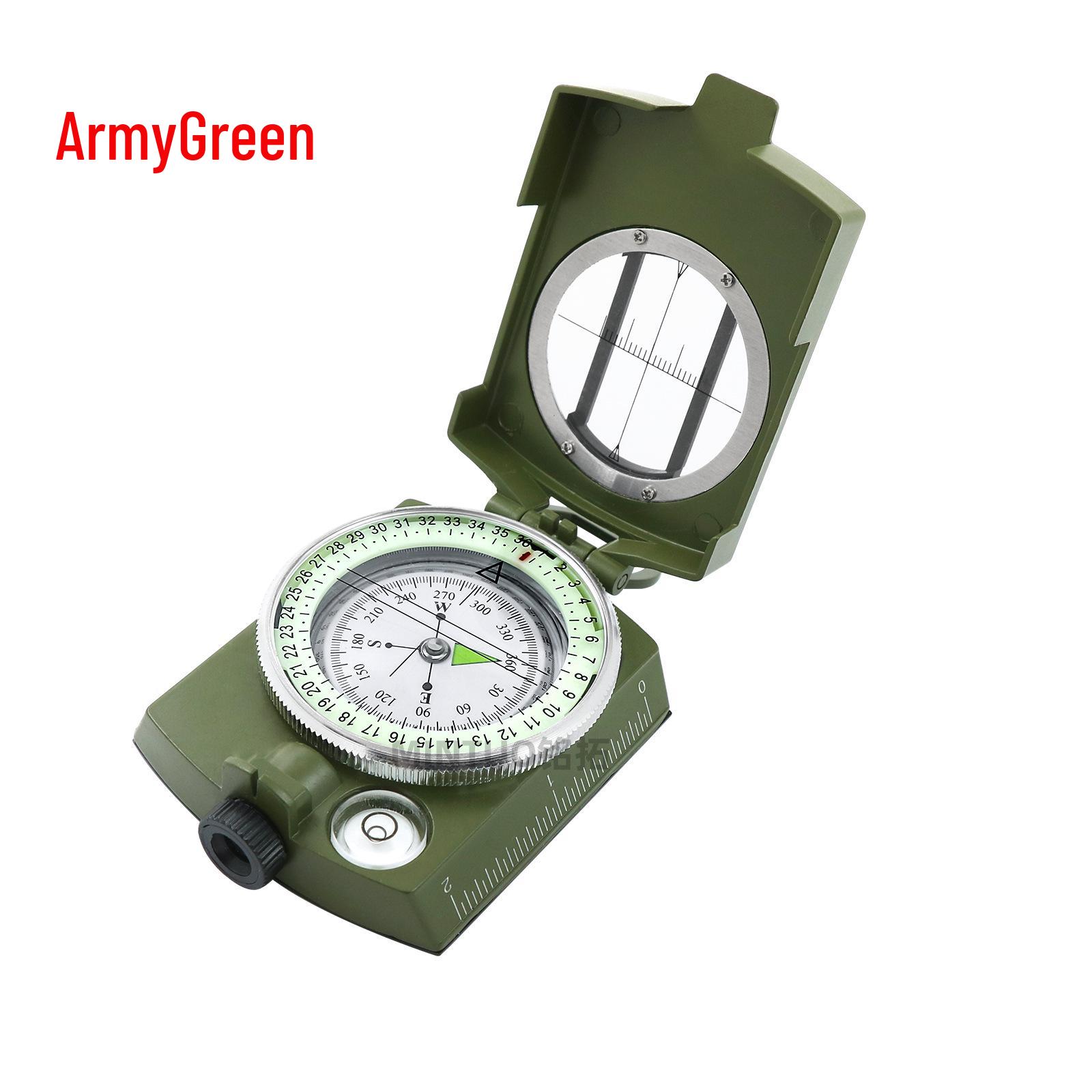 

Высокоточный многофункциональный уличный компас со светящейся функцией – Идеально подходит для студентов и обучения. армия зеленый