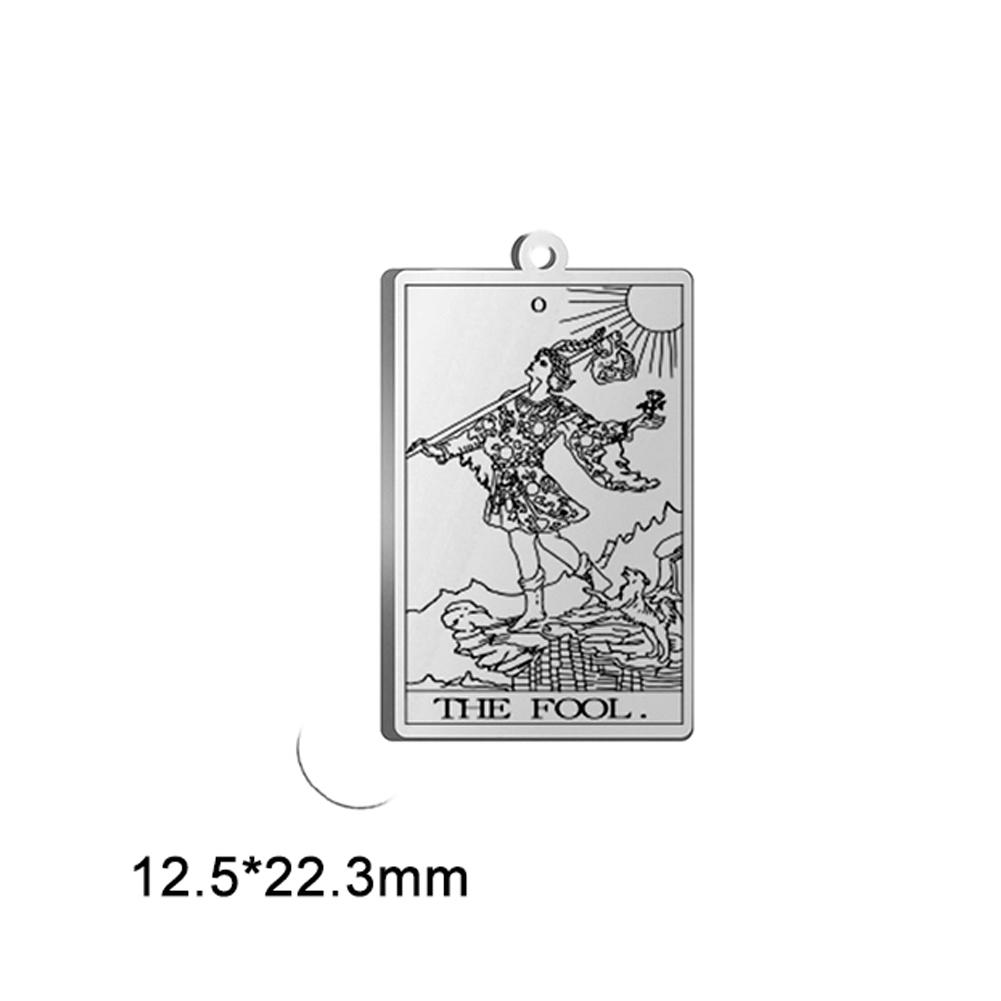 Dawapara Tarot Card Charms for Jewelry Making Astrology Tarot Cards Major Arcana Magic Amulet Stainless Steel Pendants