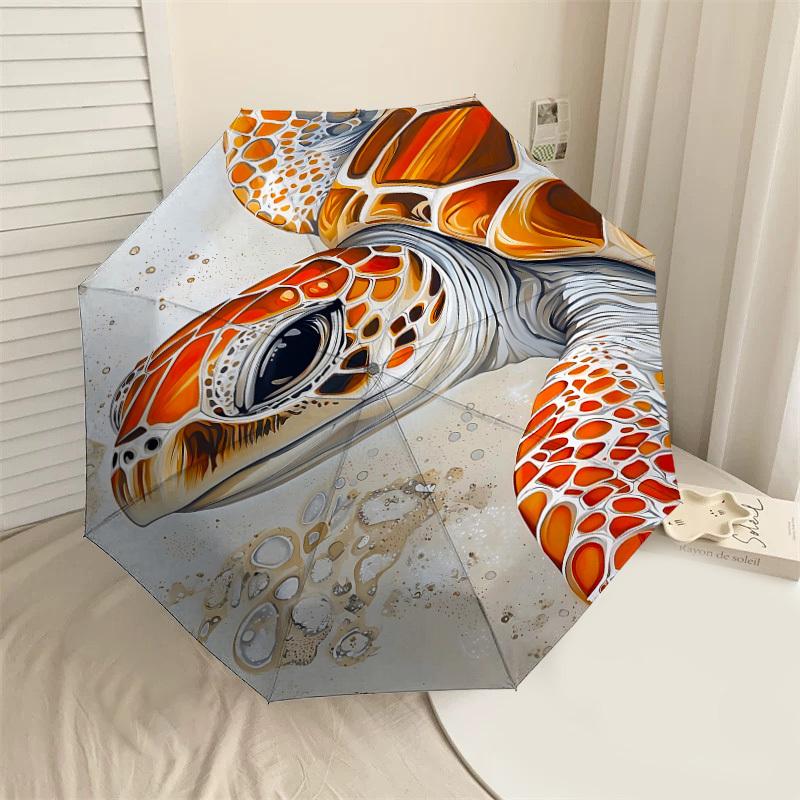 

1PC Turtle Shell Umbrella-8-Rib Reinforced, Automatic Open, Lightweight & Durable, Fashion Accessory for Outdoor, J0368