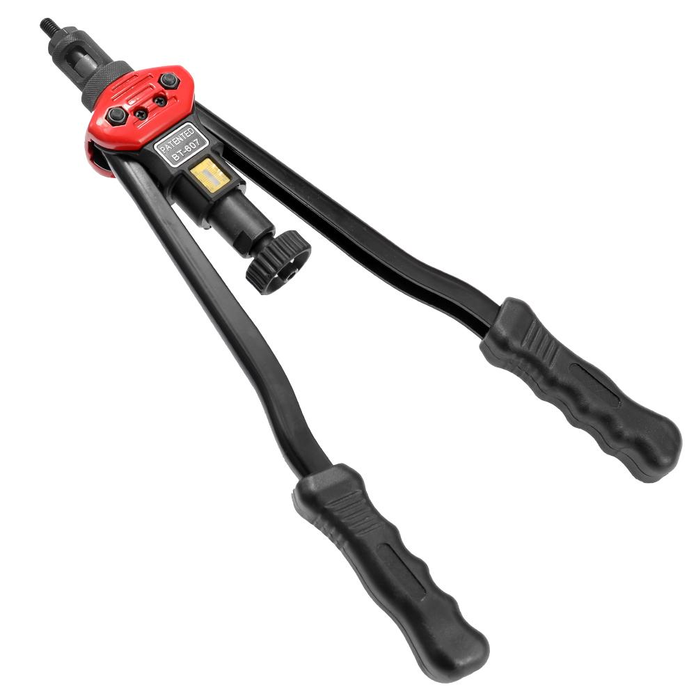 320mm Carbon Steel Heavy Duty Rivet Nut Gun Hand Tool With 5pcs Rivet Nose
