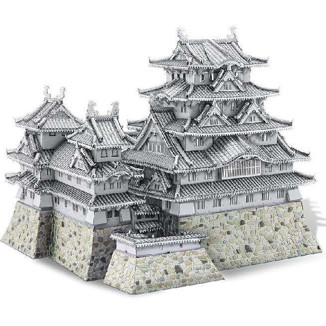 Piececool 3D Metal Puzzles for Adults, Himeji Castle - Japanese Architecture 3D Model Building Kits Creative Home Decoration Great Birthday Kinkaku-ji