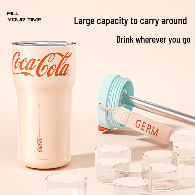 Gemii Coca-Cola Smukła Butelka Termiczna na Wodę ze Słomką