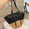 Große Kapazität Strand Einkaufstaschen Luxus Designer Rattan Gewebte Umhängetasche Damen Handgemachte Stroh Handtaschen Sommer Reise Tasche