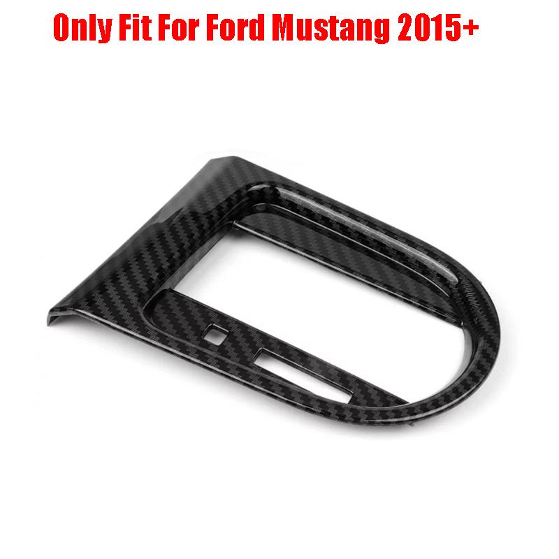 

For Ford Mustang 2015+ Carbon Fiber Shift Frame Cover Plate Protection Decorative Sticker Car Interior Accessories чёрный