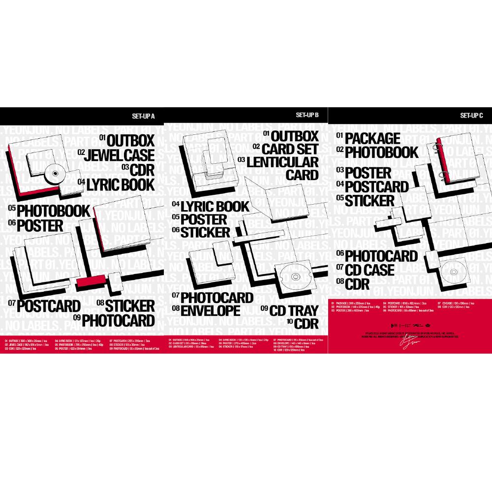 Pre-order YEONJUN Solo Album NO LABELS Part 01 Standard Ver. & SHOP POB