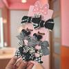 Set of Hair Bands, Bows, Black and White, 10 Pieces, Fashionable