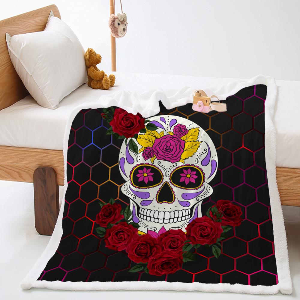 Digital Small Fresh Printing Thickened Lamb Fleece Crystal Fleece Fresh Blanket Blanket
