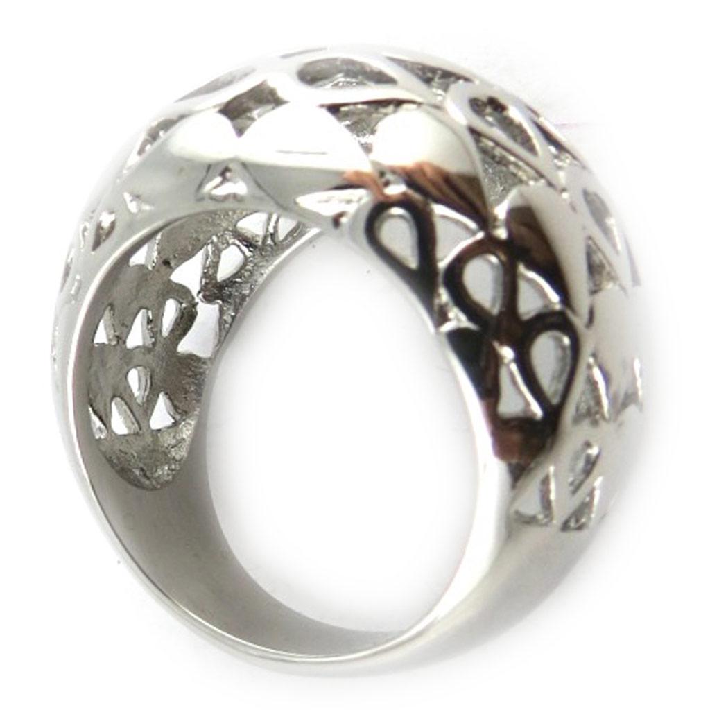 Steel Ring 'Choreography' Silver - 17x6 Mm