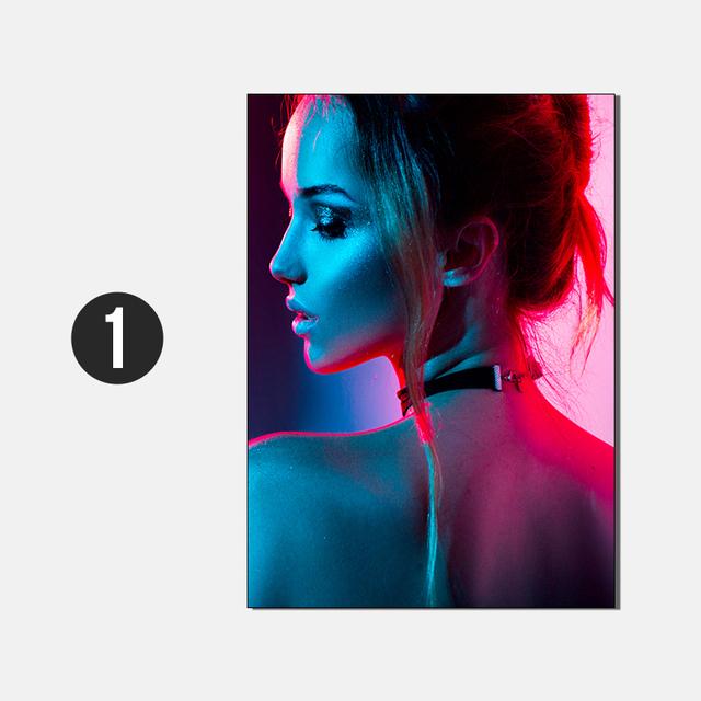 Cyberpunks Style Poster Woman Figure Painting Modern Fashion Black Color Pictures Posters On The Wall Girl Room Decor Prints No Frame