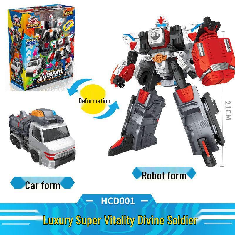 Kabo Car God: Rescue League Transformer Firefighting & Medical Robot Toy Set for Boys