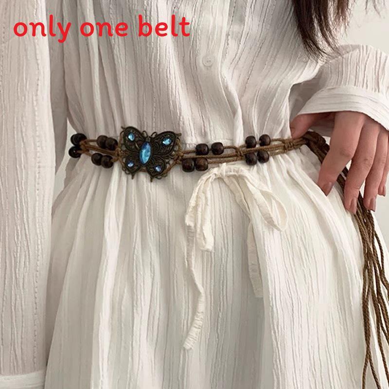 Bohemian Waist Belt Ethnic Style Vintage Butterfly Metal Accessory For Dress Or Skirt