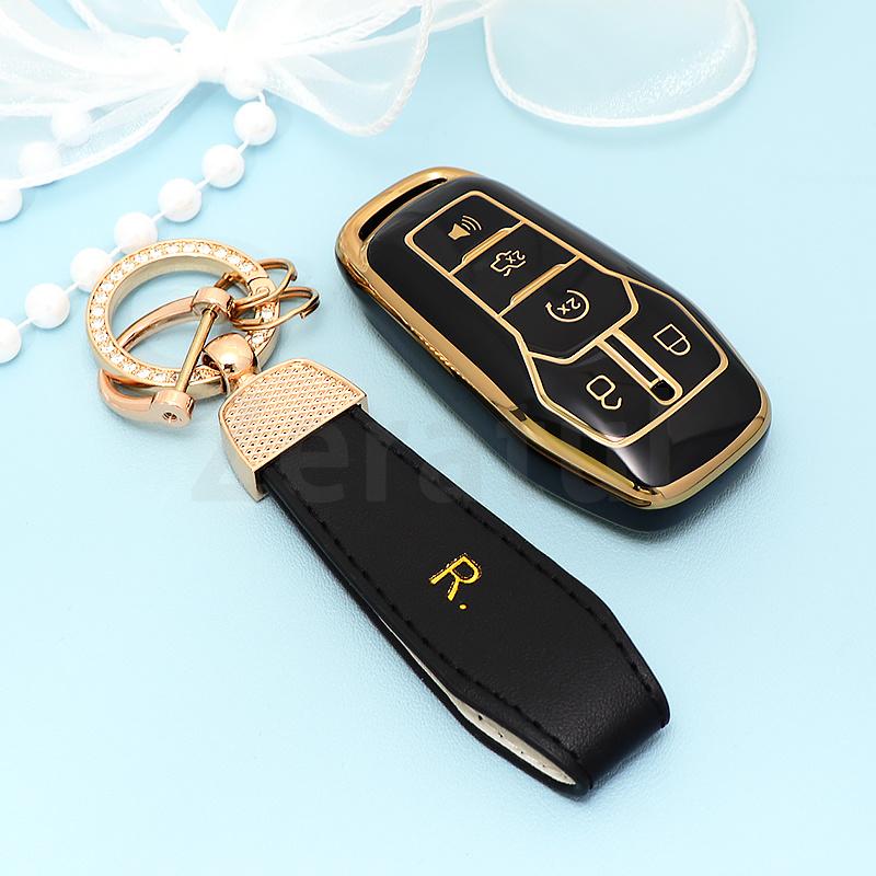 Auto Keychain Keyless Protector For Ford Mustang Edge Mondeo F150 Fusion Explorer Lincoln Mkc Mkx Mkz Car Key Fob Case Cover