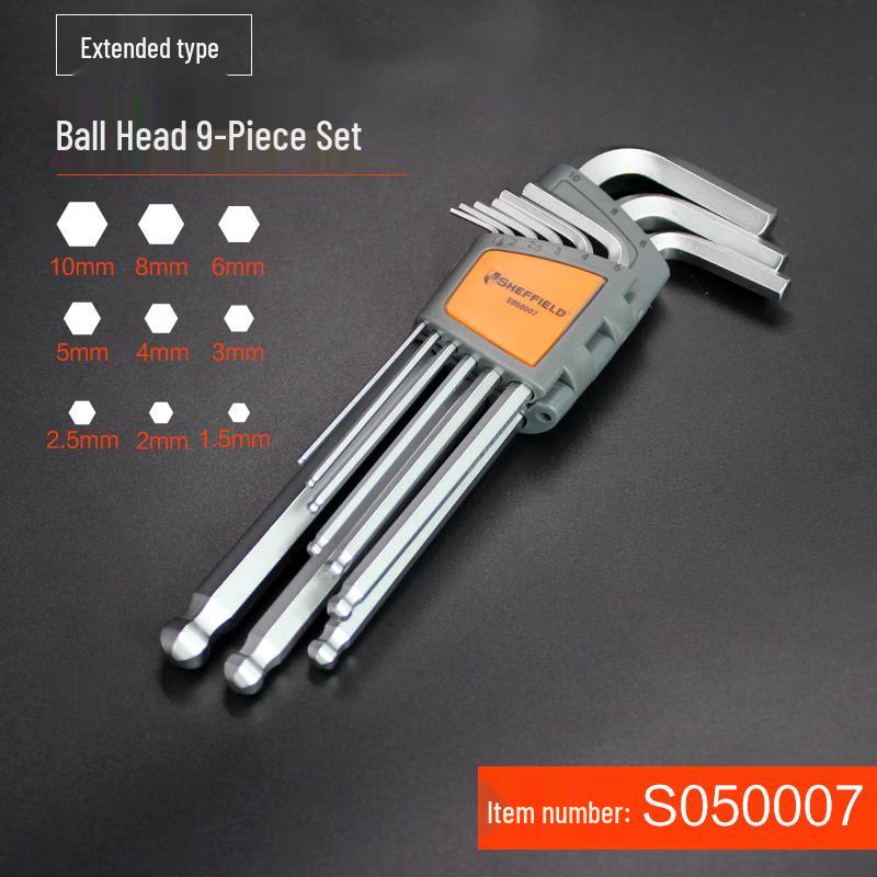 GangDun 9-Piece Metric Ball-End Hex Key Wrench Set