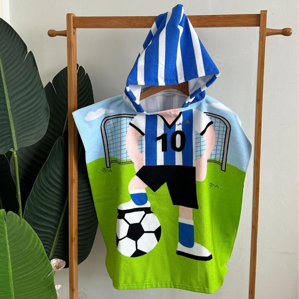 Children's Hooded Bath Towel: Antibacterial, Quick-Drying, Wearable Cloak for Bath or Beach.