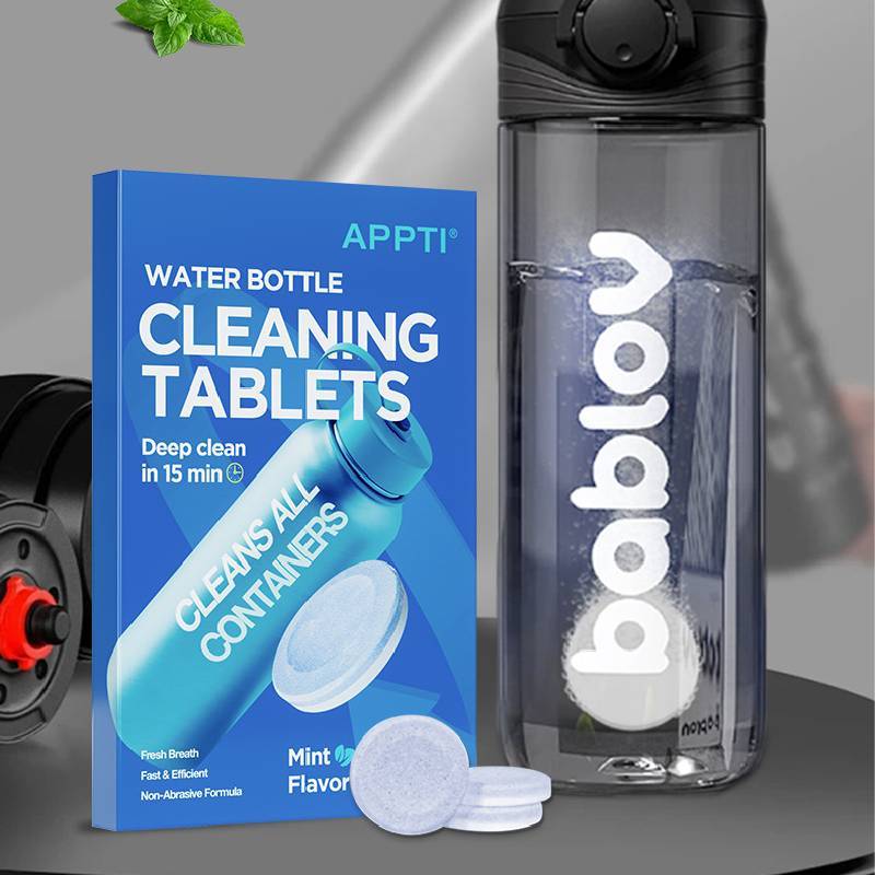 Water Bottle Cleaner Tablets With Active Ingredients For Removal Of Limescale And Stains