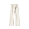 Narrow White Wide-leg Pants Women's Autumn and Winter Drape Chenille Fleece Small Straight Casual Pants