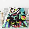 Custom Helluva Boss Black Humor Animated Musical Film Blanket Warm Fleece Soft Flannel Throw Blankets for Bedding Outdoor Autumn