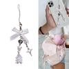 Stylish Butterfly Bag Charm Trendy Bowknot Keychain Phone Charm Keyrings Cool Keychain Acrylic Material for Party Daily