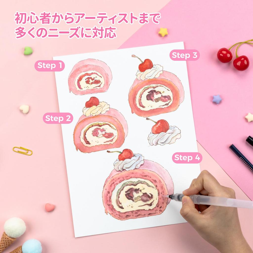 Ohuhu Solid Watercolor 50 Paint Watercolor Vivid Transparent Art Coloring Storage Case Included Paints, Colors, Set, Paints, Watercolor, Watercolor,