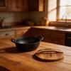 Cast Iron Wok Flat Bottom Frying Pan Non-stick Pot Easy Maintenance