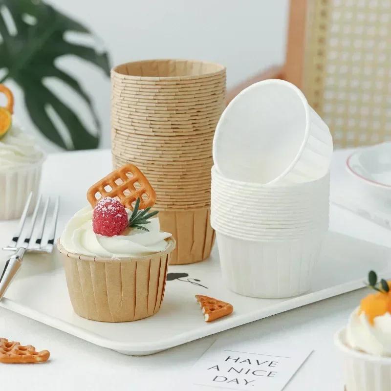 50pcs Golden Muffin Cupcake Paper Cup Oilproof Cupcake Liner Baking Cup Tray Case Caissettes Cupcake Wrapper Paper Wedding Party