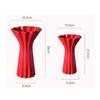 Ceramic Vase Geometric Fold Pattern Red Flower Vase Floral Arrangement Accessories Terrarium Home Decoration Accessories