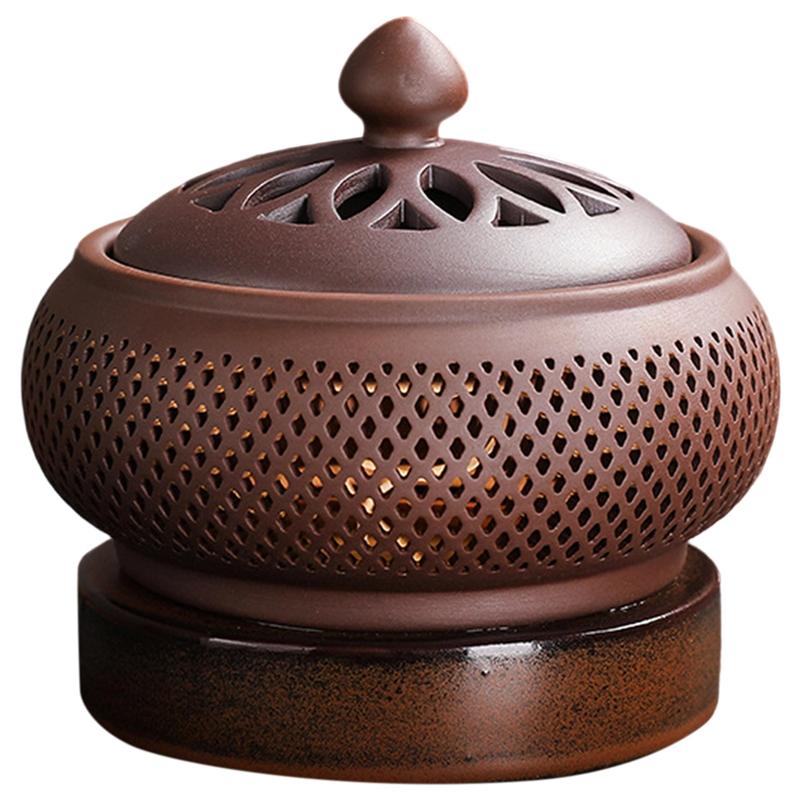 

A25F-Sand Timed Sandalwood Electronic Burner Set 110V Essential Oil Night Light Stove