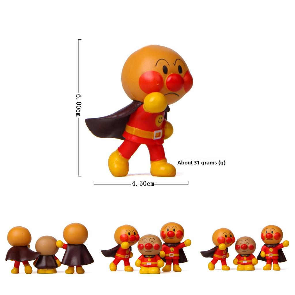 Anpanman Cute Cartoon Standing Posture Waving Mini Model For Kids And Collectors