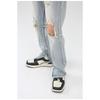 Long Trousers High Street Broken Hole Men and Women with The Same Hip-hop Retro Washed Zipper Scraped Beggar Pants Pants Versatile