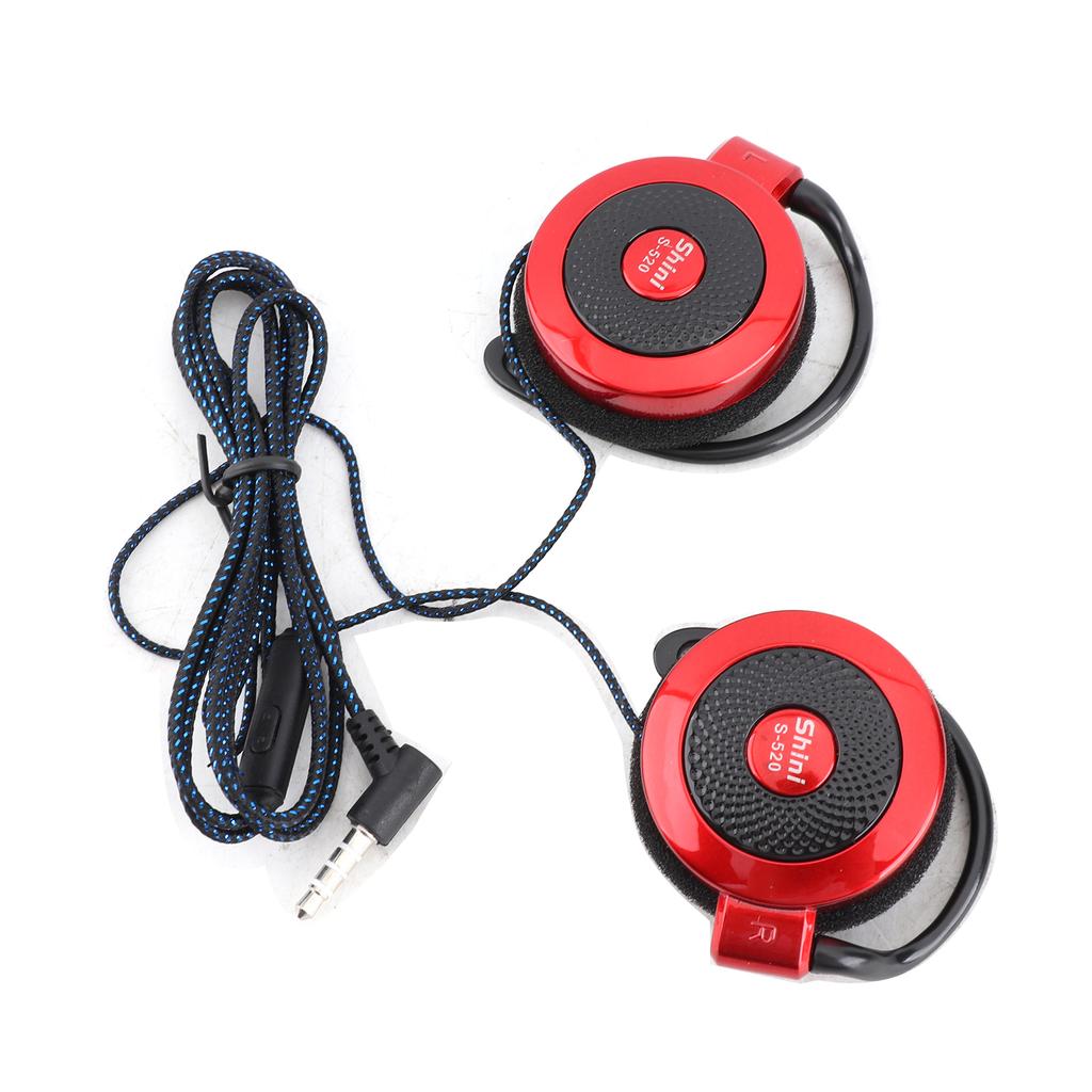 3.5mm Wired Headset Ear Hook Headset Stereo Game Sports Headphone with Mic for Phone