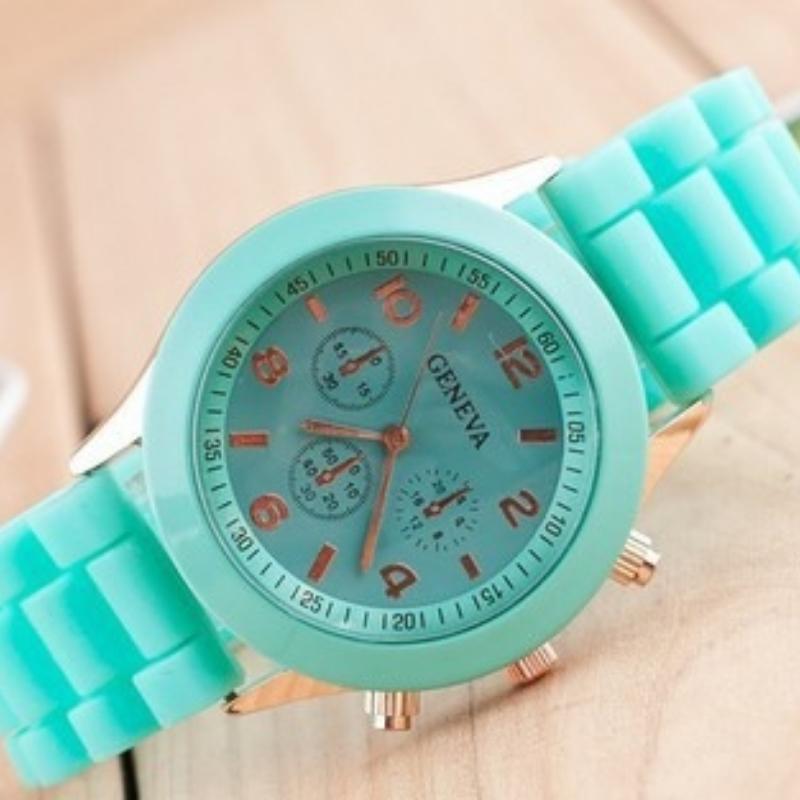 1Pc Silicone Watch Korean Version Fashionable and Beautiful Color Jelly Student Sports Watch