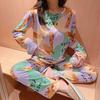Spring & Autumn Women's Long-Sleeve Pajama Set - Cute Cartoon Design, Plus Size, Cozy Winter Loungewear