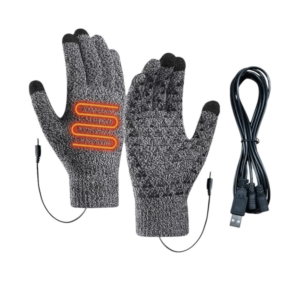 Windproof Men Finger Gloves Anti Slip Hand Warmer Gloves USB Electric Heating Gloves Cycling