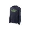 Letter Animal Print Crew Neck Pullover Long Sleeve Sweatshirt Men Sweatshirt Navy-Blue NKAC41S78-0YK