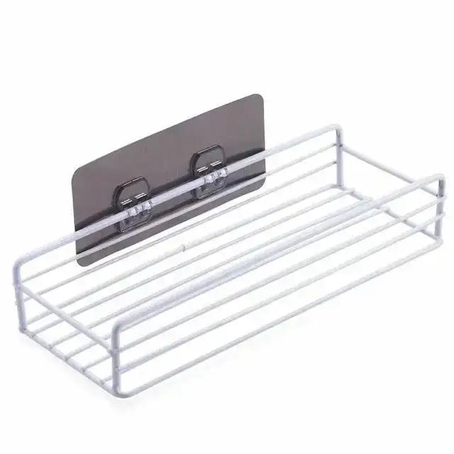 Wrought Iron Bathroom Shelf Toilet Free Punching Washing Hanging Basket Wall Storage Rack
